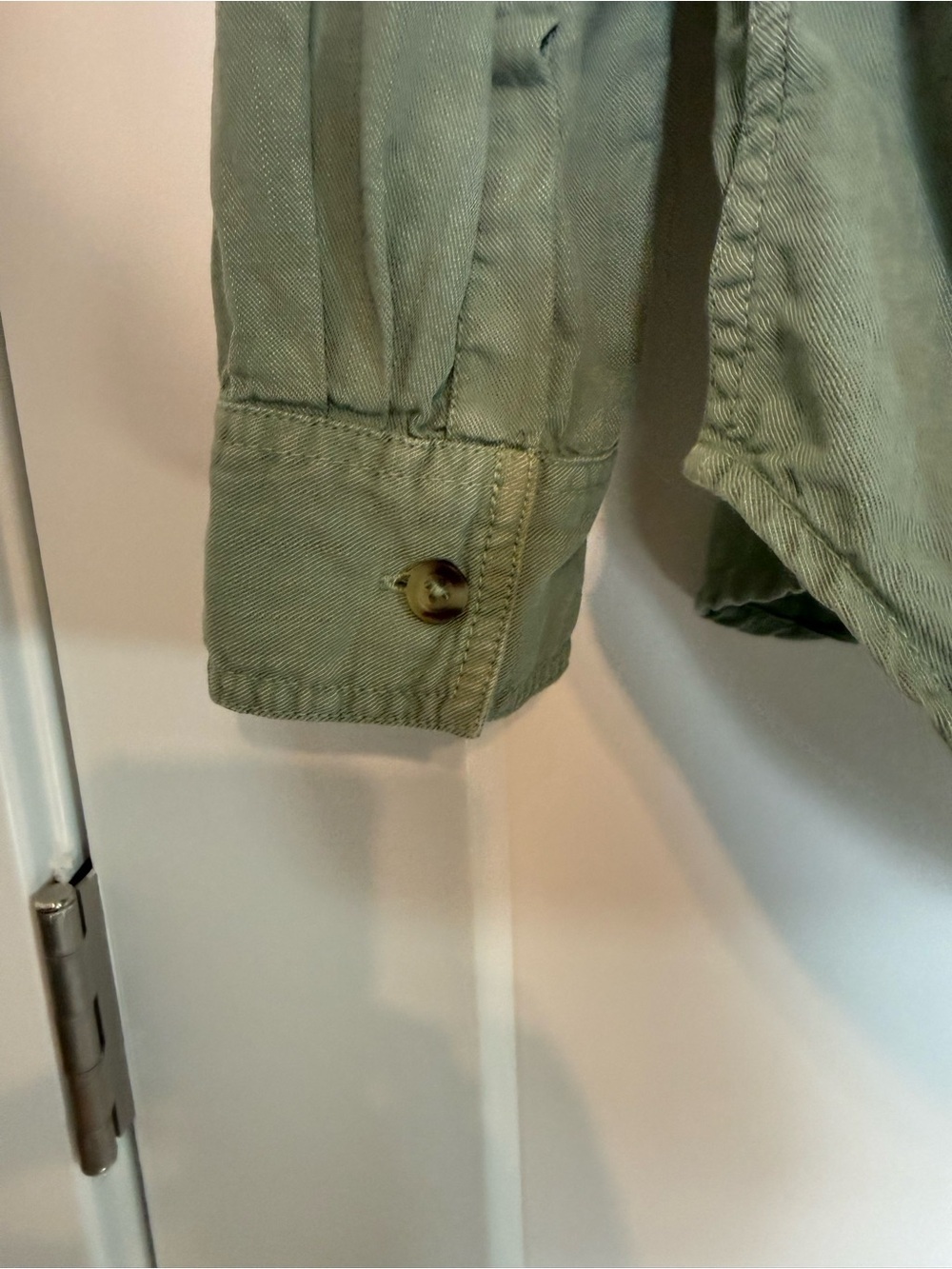 Olive Green Button-Up Shirt - Picture 4 of 9